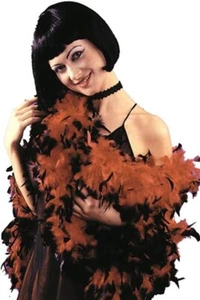Flapper 6 ft. Feather 40g Boa Red Black Fancy Dress Halloween Costume Accessory - Picture 1 of 1