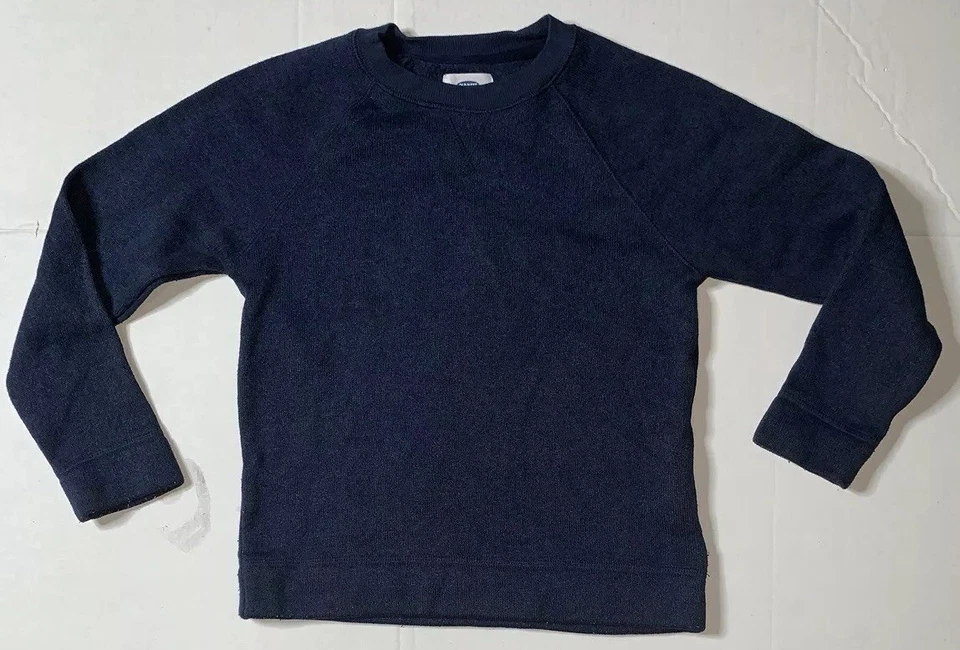 Suéter Pullover Usado-Antiguo Azul Marino Cuello Redondo Niños (Talla M/8) Foto 1 de 4