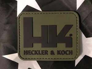Heckler Koch HK LOGO Tactical GREEN PVC Patch P7 P30 USP HK45 VP9 ACU BDU - Picture 1 of 7