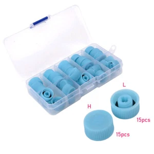 30x A/C Refrigerant Ports Cap Replacement Air Conditioning Charging Valve Cover - Picture 1 of 12