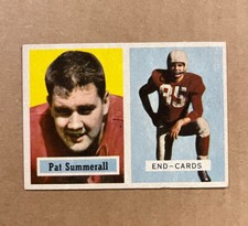 1957 Topps Pat Summerall Card. #14. Vintage. Cardinals. Arkansas Razorbacks.