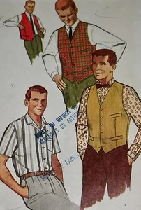 Vintage Simplicity Sewing Pattern 4160 MEN'S SHIRT VEST (Young Men's Chest 32") - Picture 1 of 5