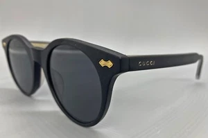 New GUCCI GG0747S 001 sunglasses. Matte black frame, gray lenses. 55_19 145. - Picture 1 of 8