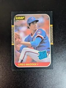1987 Leaf #36 Greg Maddux HOF Rookie Card RC VG-Ex - Foto 1 di 4
