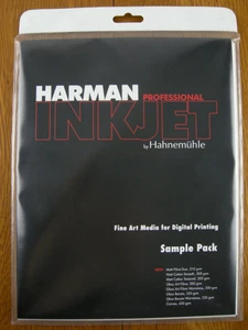 Hahnemuhle Harman Professional Sampler Pack for Inkjet 8.5x11, 16 Sheets SEALED