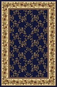 6x8 Radici Navy Blue Floral Traditional 1427 Area Rug - Approx 5' 5'' x 8' 3'' - Picture 1 of 1