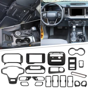 20x Interior Decoration Cover Trim Accessories For Ford Bronco 21+ Carbon Fiber - Picture 1 of 15
