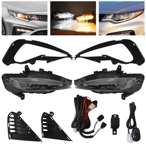 For Kia Optima 2019-2020 LED Clear Fog Light Bumper Lamp Replacement 92202-D5600 - Picture 1 of 9