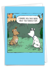 1 Funny Anniversary Card with Envelope - Half Hear C7250ANG - Picture 1 of 6