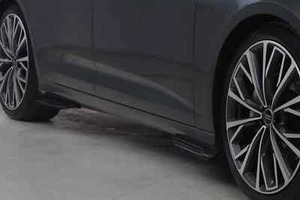 OW Side Skirts Extensions AUDI S6 / A6 S-Line C8 Sedan Avant 2019+ Gloss Black - Picture 1 of 5