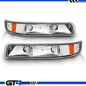 For 1999-2002 Silverado 2000-06 Tahoe Suburban Chrome Bumper Turn Signal Lights - Picture 1 of 5