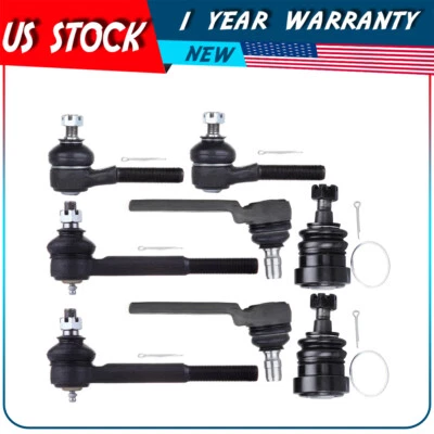 For 1995-00 01 02 Ford Crown Victoria 8Pcs Ball Joints Steering Tie Rod End Kits - Image 1 of 4