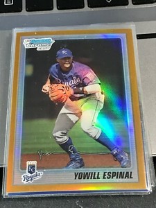  2010 Bowman Chrome Prospects Gold Refractors #BCP84 Yowill Espinal/50! kc26 