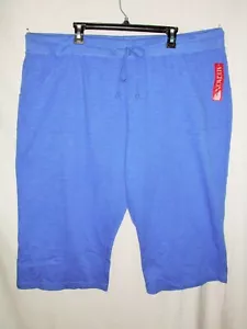 Merona Blue Pull-On Stretch Capris W/Elastic Waist & Drawstring Size 4X ~ NEW n1 - Picture 1 of 9