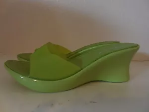Neu Gr.9 Kenneth Cole Reaction Wedges grüne Sandalen (Made in Italy) - Bild 1 von 9