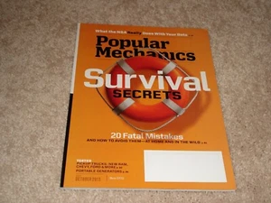 SURVIVAL SECRETS * 20 FATAL MISTAKES October 2013 POPULAR MECHANICS MAGAZINE - Imagen 1 de 1
