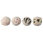 4PCS Chewable Cat Interactive Cat Toys Canvas Cat Toy Balls with Bell