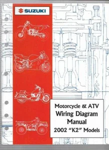"Suzuki 2002 modelos ""K2"" diagrama de cableado de motocicleta y ATV 99923-54002" manual 99923-54002 - Imagen 1 de 3