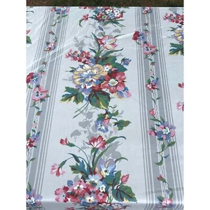 De Colección Margin Diseños Tela Floral Rayas Rosa Gris Decoración del Hogar Casa por Yarda - Imagen 1 de 11