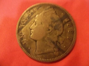 1897 DOMINIKANISCHE REPUBLIK SILBER PESO  - Bild 1 von 2