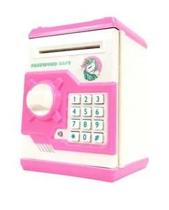 NUEVO Unicornio Rosa Contraseña Caja Fuerte Niños Caja de Dinero Electrónico Caja Fuerte Alcancía Código - Imagen 1 de 5