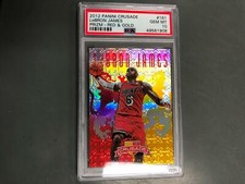 LeBron James 2012 Panini Crusade Red Gold Prizm 34/99 PSA 10 Gem Mint Heat Pop 4