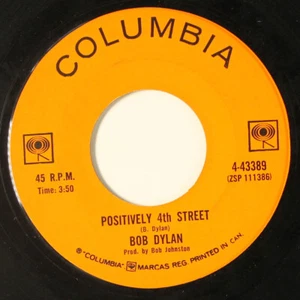 BOB DYLAN: positively 4th street / from a buick 6 COLUMBIA 7" Single 45 RPM - Picture 1 of 2