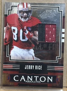 Jerry Rice 2008 Playoff Absolute Canton Absolutes 2 Farben Trikot Patch #17/25 SP - Bild 1 von 2