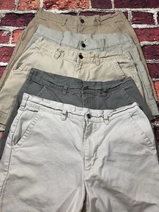 5 PAIRS PATAGONIA SHORT PANTS MENS 30/32 STAND UP SHORTS CARGO TAN KHAKI LOT - Picture 1 of 17