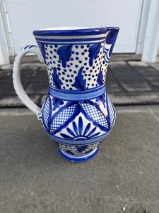 Vintage großer Delfter blauer Wasserkrug handbemalt handbemalt gebraucht 9,5" - Bild 1 von 9