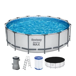 Bestway® Steel Pro MAX™ Frame Pool Komplett-Set mit Filterpumpe Ø 457 x 122 cm - Bild 1 von 1
