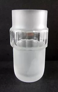 Rosenthal Studio Line Michael Boehm Crystal Glass Frosted &Clear Faceted Vase 5" - Picture 1 of 6
