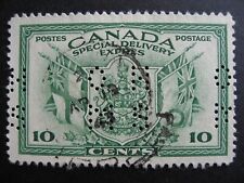 Canada official perfin OHMS special delivery 10c used UT O10-E10