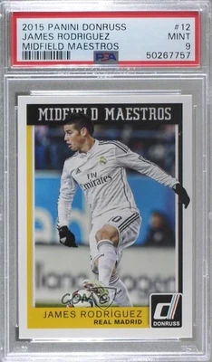 2015 Panini Donruss Midfield Maestros James Rodriguez #12 PSA 9 MINT - Image 1 of 2