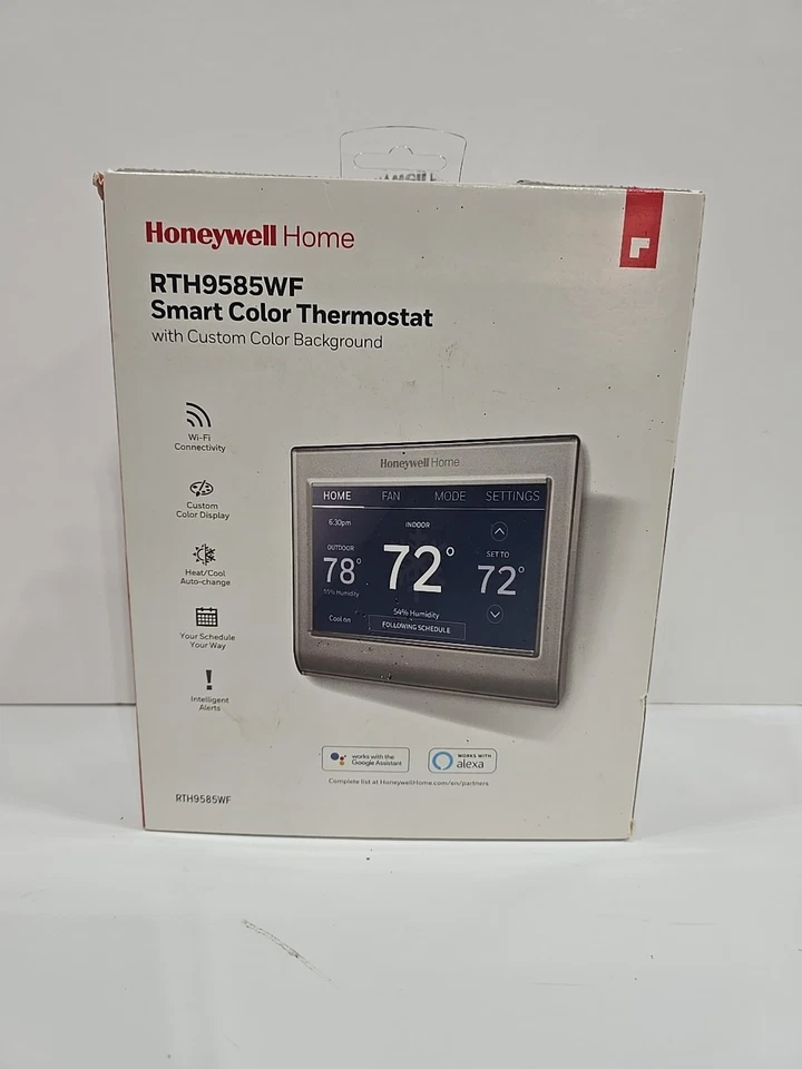 Honeywell Wi-Fi Smart Color Programmable Thermostat (RTH9585WF) NEW Open Box - Image 1 of 4