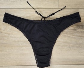 Vintage Victoria's Secret Sexy Little Things Smooth Corset Thong Panties Bow S