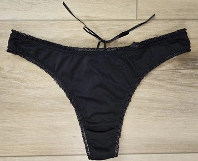 Vintage Victoria's Secret Sexy Little Things Smooth Corset Thong Panties Bow S - Image 1 of 3