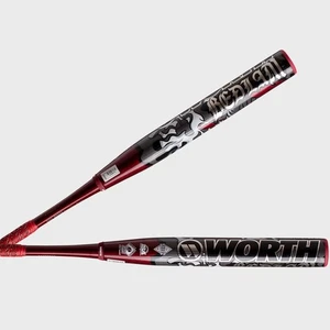 2025 WORTH BEDLAM SENIOR GAMER XL 13.5" SSUSA BAT WSS5BEDL 26 OZ - Picture 1 of 5