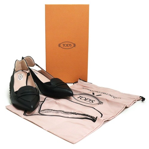 TOD’S TOD'S Mocassino Cinturino Posteriore Scarpe decolte 39 26 cm Pelle Nero Nero XXW59B0BH70NY