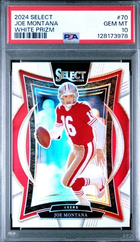 Select Joe Montana White Prizm 2024/35 PSA 10 GEMA COMO NUEVO Foto 1 de 1