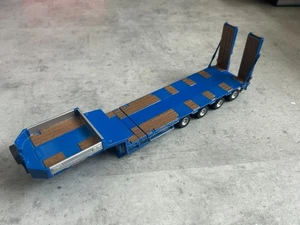 Conrad 1:50 Goldhofer 4 ejes semi lowloader + rampa azul / azul - Imagen 1 de 2