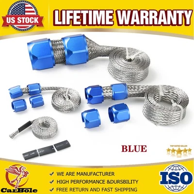 Braided Stainless Steel Vaccuum/ Fuel/ Radiator/ Oil Line DressUp Hose Cover Kit - Image 1 of 4