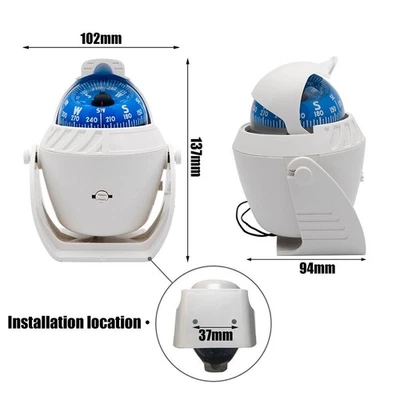 Car Navigation Pivoting Sea Marine Compass Mount for Boat Caravan Truck AU - image 1 of 4