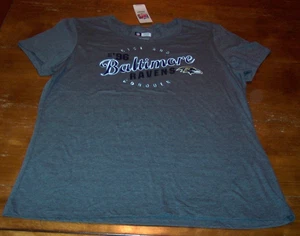 WOMEN'S TEEN BALTIMORE RAVENS NFL Rise and Conquer T-Shirt 2XL XXL NEW w/ TAG - Picture 1 of 4