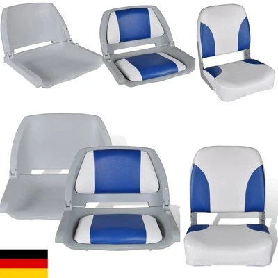 PU/PVC Bootssitz klappbar Anglerstuhl wetterfest Steuerstuhl Bootsstuhl Farbwahl - Bild 1 von 4