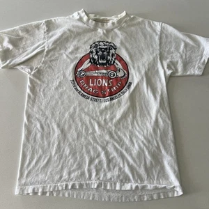 90s Lions Drag Strip NHRA Drag Racing Los Angeles California VTG Shirt L - Imagen 1 de 11