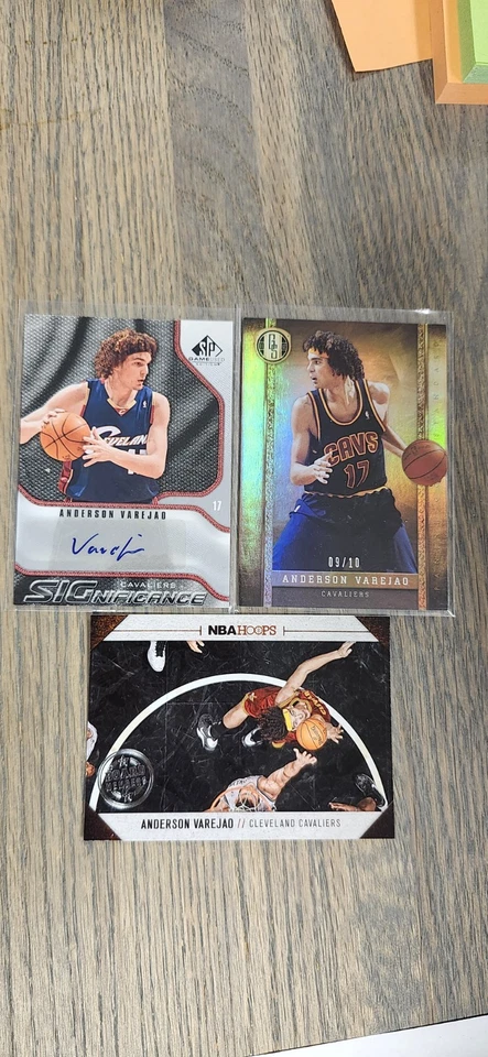 Anderson Varejao 3 Card Auto Lot Gold /10 Cleveland Cavs Brazil Fan Favorite  - Image 1 of 4
