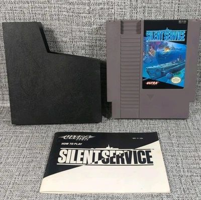 Silent Service (Nintendo Entertainment System, 1989) W/ Manual Tested Working - Image 1 of 4