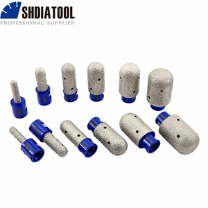 Diamond Finger Milling Bits Round Bevel Existing Holes in Tile Stone Countertop - Picture 1 of 17