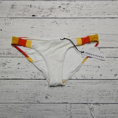 Parte inferior de bikini Robin Piccone para mujer grande blanco tequila amanecer natación casey nueva Foto 1 de 4